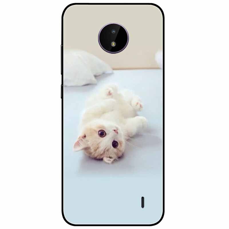 Deksel til Nokia C20 deksel C30 C10 Silicone Landscape Soft Black Covers for Nokia C 20 G300 For NokiaC20 støtsikkert TPU Bag