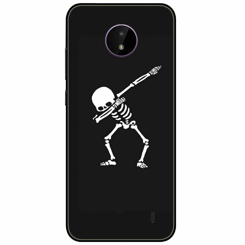 Deksel til Nokia C20 deksel C30 C10 Silicone Landscape Soft Black Covers for Nokia C 20 G300 For NokiaC20 støtsikkert TPU Bag