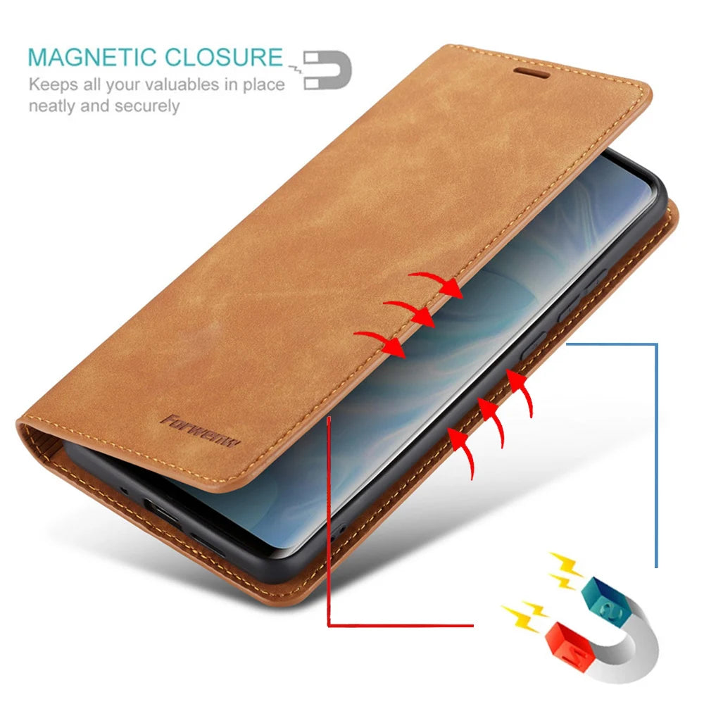 Deksel til Huawei P40 Mate 30 20 P30 P20 Pro Lite P Smart Plus 2020 2019 Honor10lite Wallet Card Flip Phone Cover