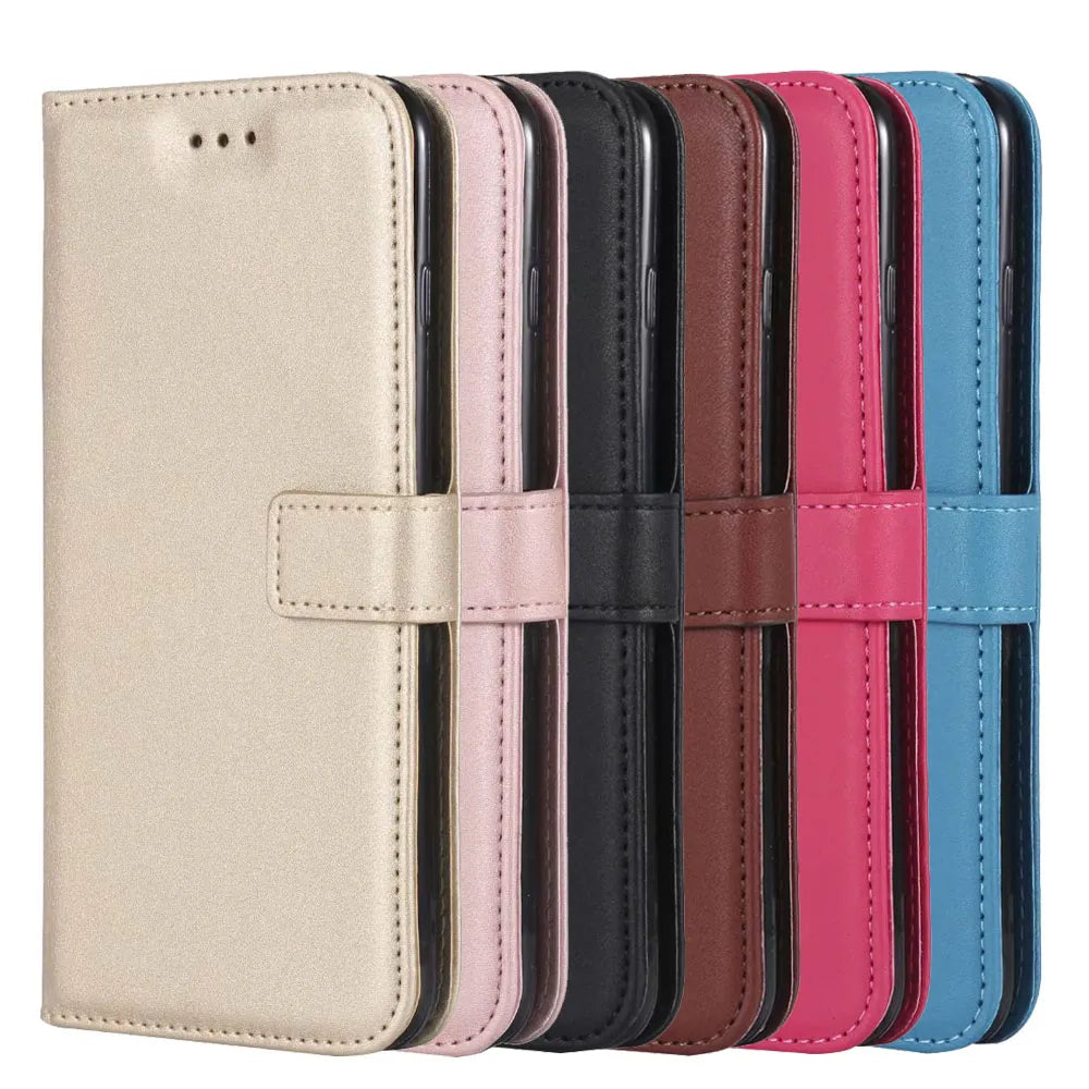 Deksel til Huawei P8 P9 P10 P20 P30 P40 Lite Pro 2017 P40Lite P30lite P20Lite Flip Cover Card Slot Bags