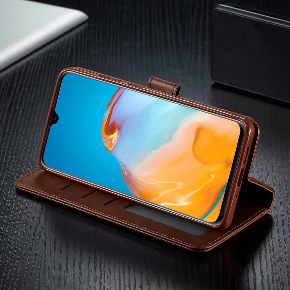 Deksel til HUAWEI P40 P30 P20 Pro Lite P Smart 2019 Wallet Flip Cover Mate 10 20 30 Pro Lite Y5 Y9 with Card Slots