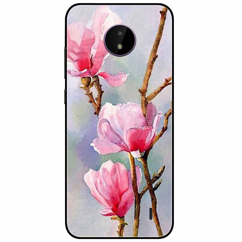 Deksel til Nokia C20 deksel C30 C10 Silicone Landscape Soft Black Covers for Nokia C 20 G300 For NokiaC20 støtsikkert TPU Bag