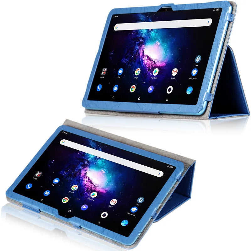 Deksel til TCL 10 Tab Max 4G 10.36 Android 9296G Tablet Case Print PU Leather Folding Stand with Hand Holder Magnetic Cover 9295G