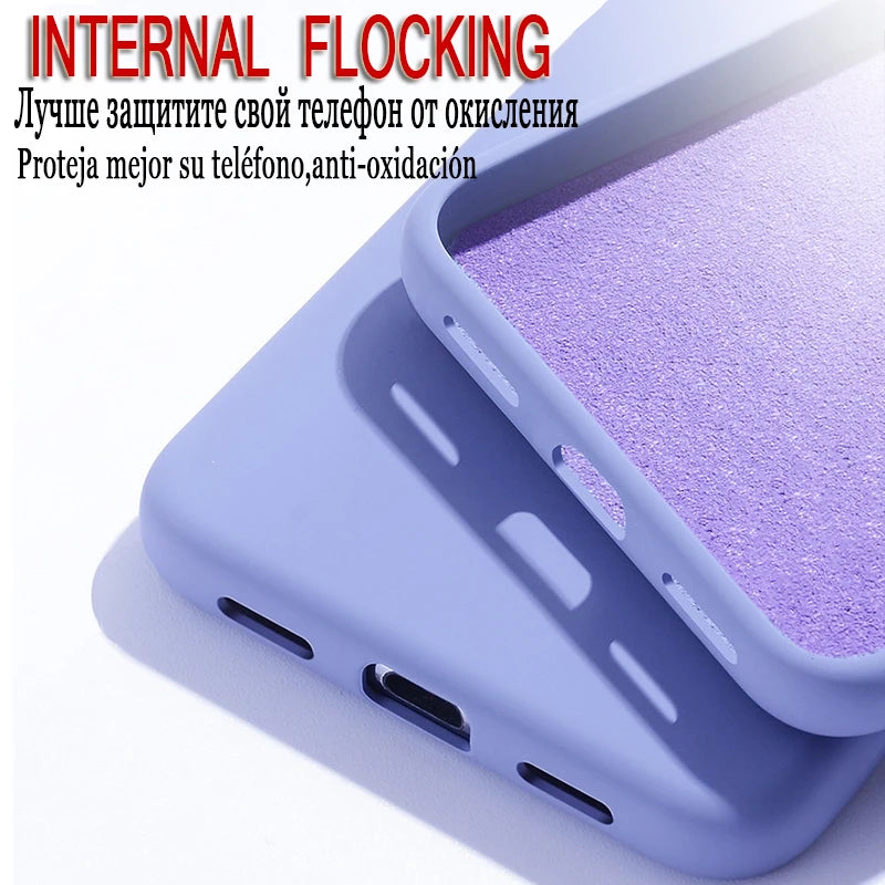 Deksel til Samsung Galaxy A50 A51 A70 A71 S20 S21 S10E S10 Plus Note 8 9 S9 S8 Luxury Original Liquid Silicone mykt deksel