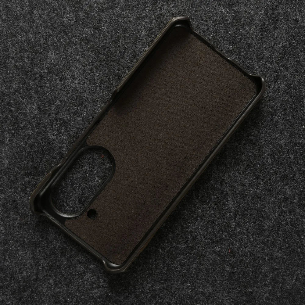 Deksel til Asus Zenfone 10 9 Real Cowhide Crazy Horse Pattern Phone Cover Housing Coque Back Shell
