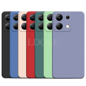 Deksel til Xiaomi Redmi Note 13 Case Liquid Silicone Cover Redmi Note 13 Pro Plus Case TPU Protective Phone Case Redmi Note 13 Cover