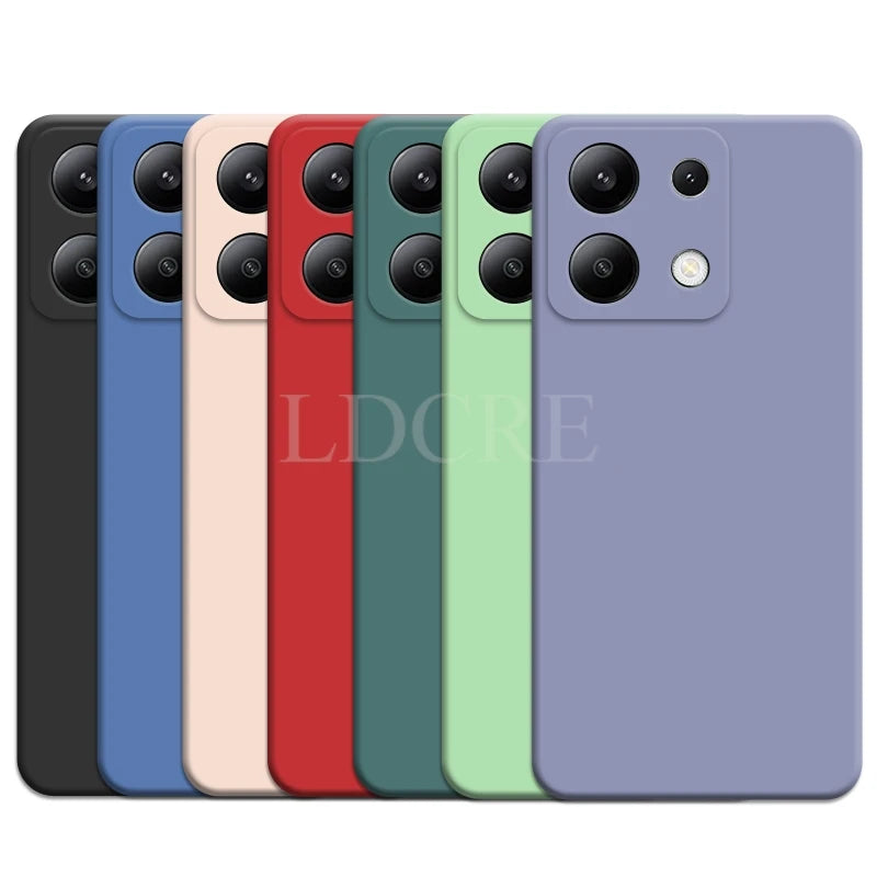 Deksel til Xiaomi Redmi Note 13 deksel Liquid Silicone deksel Redmi Note 13 Pro Plus deksel TPU Protective Phone deksel Redmi Note 13 deksel
