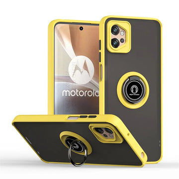 Deksel til Motorola Moto G22 G32 G42 G52 G72 G13 G23 G53 E13 E22 E22i E32 Magnetic Ring Stand Holder Back Cover