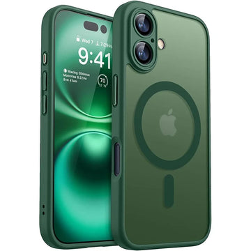 Deksel til iPhone 16 15 14 13 Pro Max Plus For MagSafe trådløst lade-deksel Matte Translucent PC