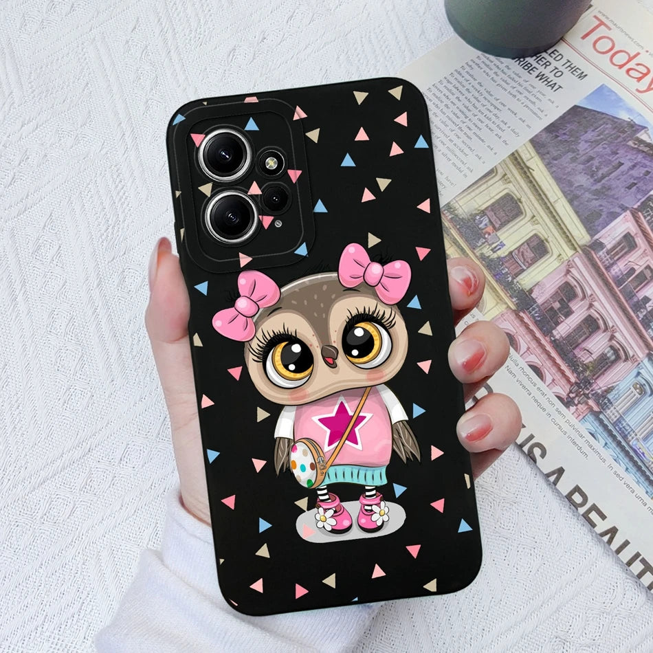 Deksel til Xiaomi Redmi Note 12 12S 4G 5G Patterned Full Protection Soft Liquid Silicone Cartoon deksel For Redmi Note 12 S
