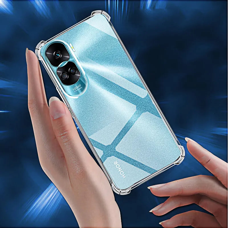 Deksel til Huawei Honor 90 Lite Pro Transparent Silicone Case Back Cover 70 Lite Pro X8a X9a X7a X6 X5 5G