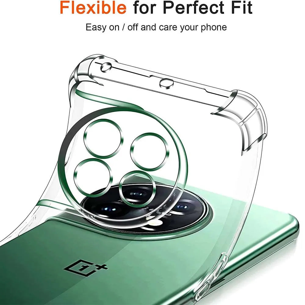 Deksel til OnePlus 11 5G 11R 10T 10R Thick Shockproof Soft Silicone Phone Cover for OnePlus 10 Pro 9 Pro 1+ 8 One Plus 7T