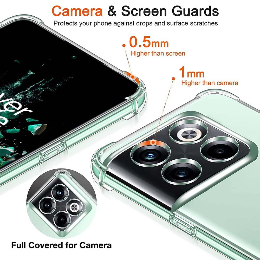 Deksel til OnePlus 10T 10R 1+ 11 11R 10 Pro Thick Shockproof Soft Silicone Phone Cover for OnePlus 8 Pro One Plus 9 Pro 7T