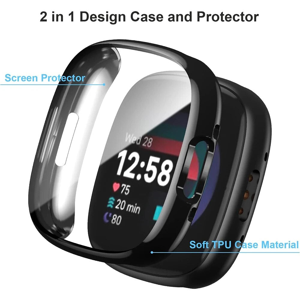 Deksel til Fitbit Versa 4 og Sense 2 galvanisert TPU