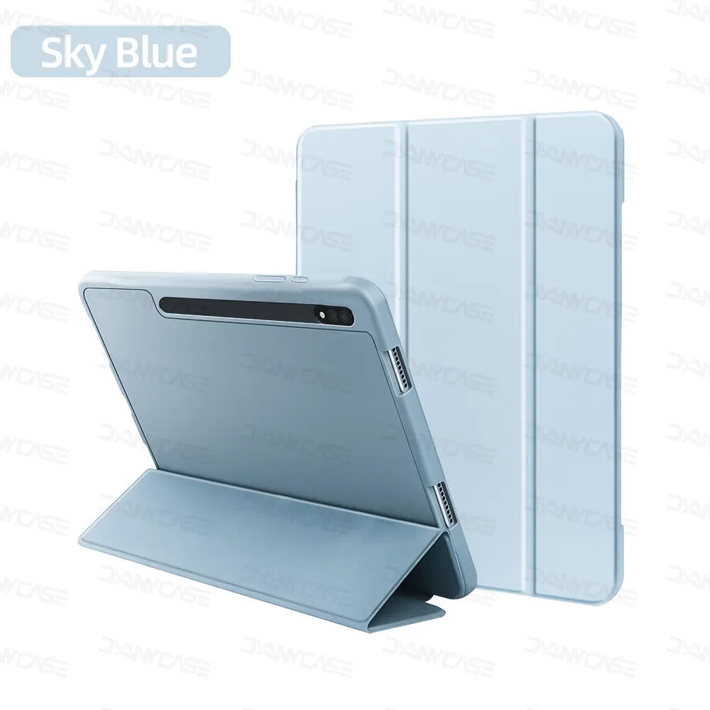Deksel til Samsung Galaxy Tab S7/S8/S9 11 in for S6 Lite 10.4 S7 FE S8 S9 Plus 12.4 S8 S9 Ultra 14.6 med penneholder