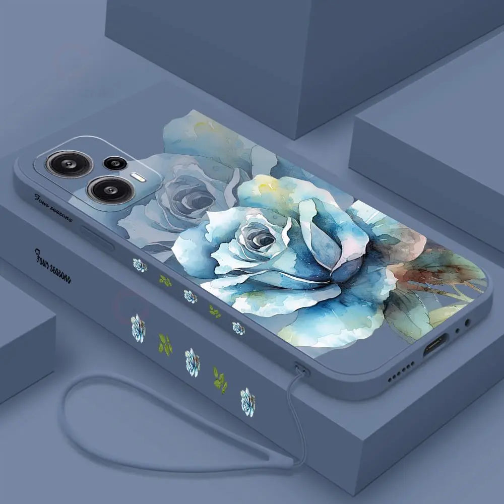 Deksel til Xiaomi Redmi Note 12 Pro Plus 5G 12 4G 12s 11 Pro + 10 8 9 Pro 10s 9s Silicone Phone deksel with Lanyard