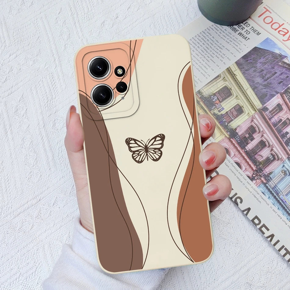 Deksel til Xiaomi Redmi Note 12 12S 4G 5G Patterned Full Protection Soft Liquid Silicone Cartoon deksel For Redmi Note 12 S