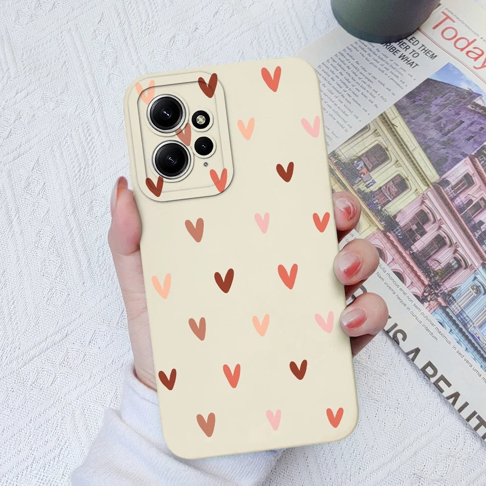 Deksel til Xiaomi Redmi Note 12 12S 4G 5G Patterned Full Protection Soft Liquid Silicone Cartoon deksel For Redmi Note 12 S