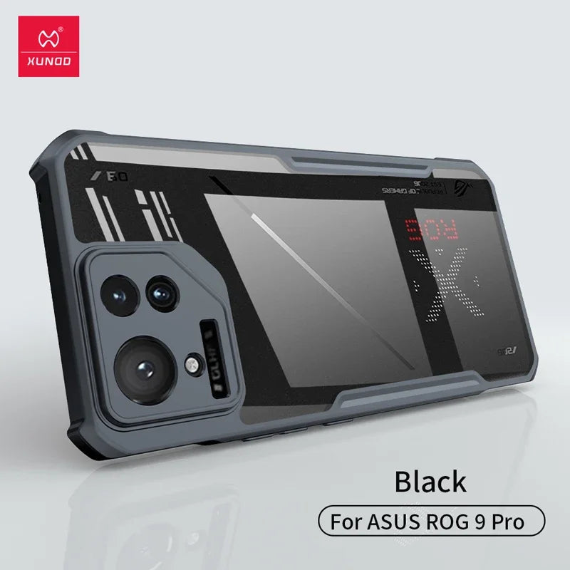 Deksel til ASUS Rog Phone 9 Pro,9 Case XUNDD Airbag Shockproof Transparent PC TPU Frame Back Anti-knock Cover for Rog Phone9