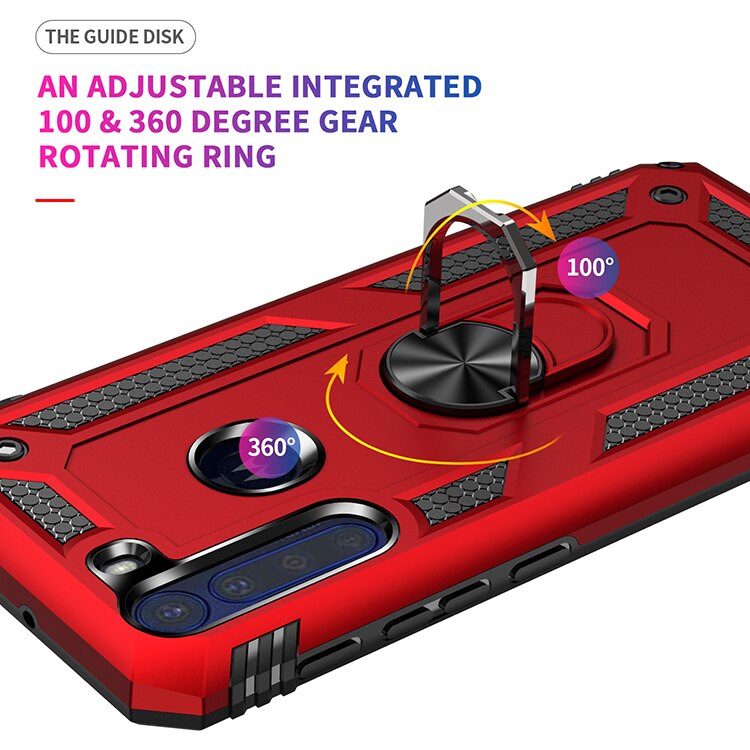 Deksel til Motorola Moto One Macro Fusion Action Vision G 5G Ace UW P40 Power Plus Holder Back Cover