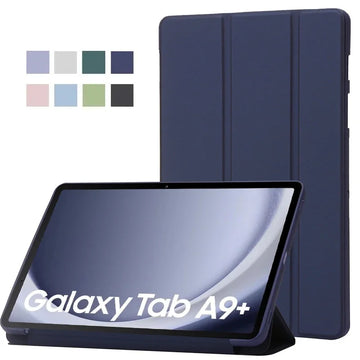 Deksel til Samsung Tab A9 Plus Case 11 inch Trifold Leaher Soft Back Stand Tablet Funda For Galaxy Tab A9 Plus Case Coque SM-X210 X216