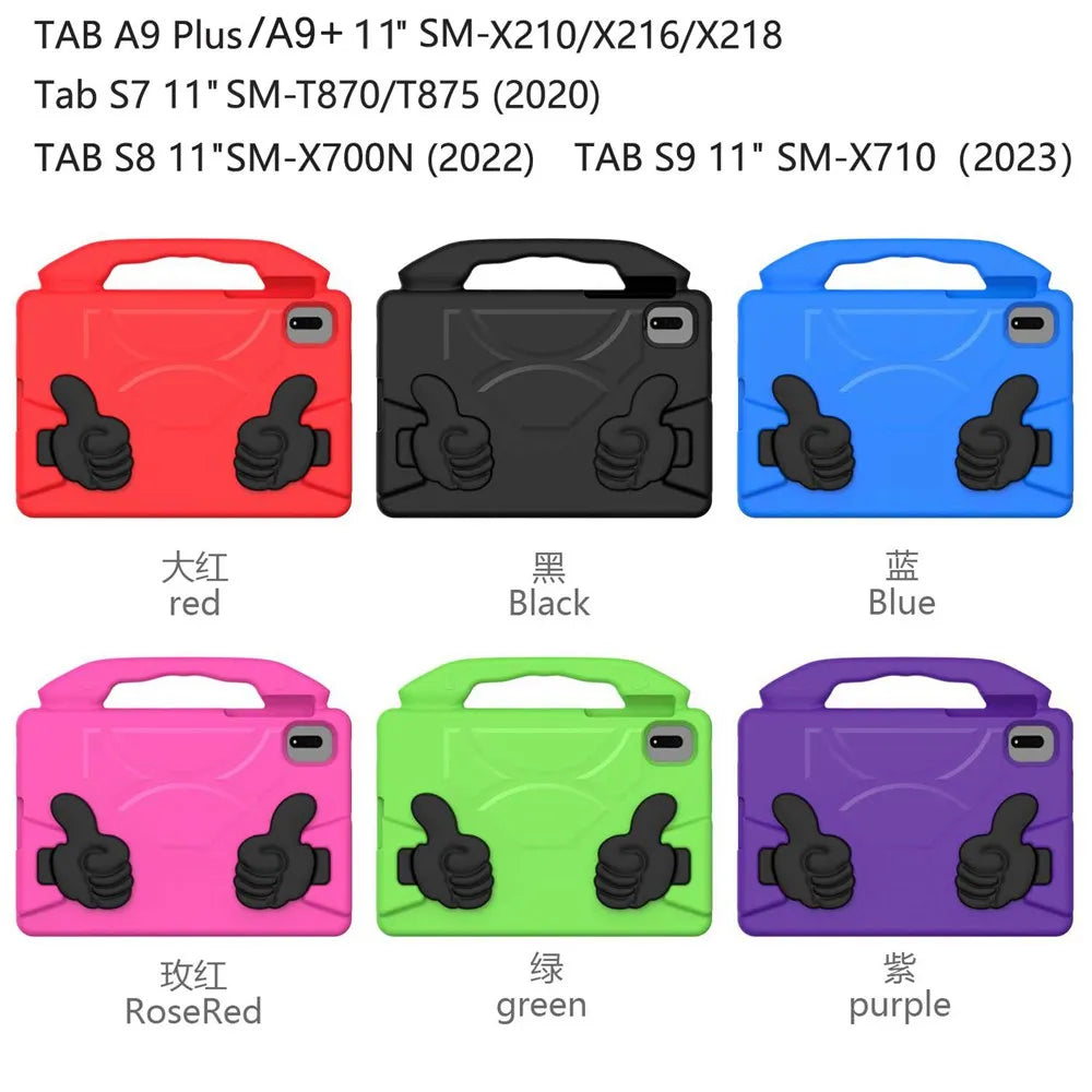 Deksel til Samsung Galaxy Tab A9+ 11 inch SM-X210 SM-X215 SM-X216 støtsikkert EVA-barndeksel Tab A9 PLUS 2023 11" X210 X215 X216 X218