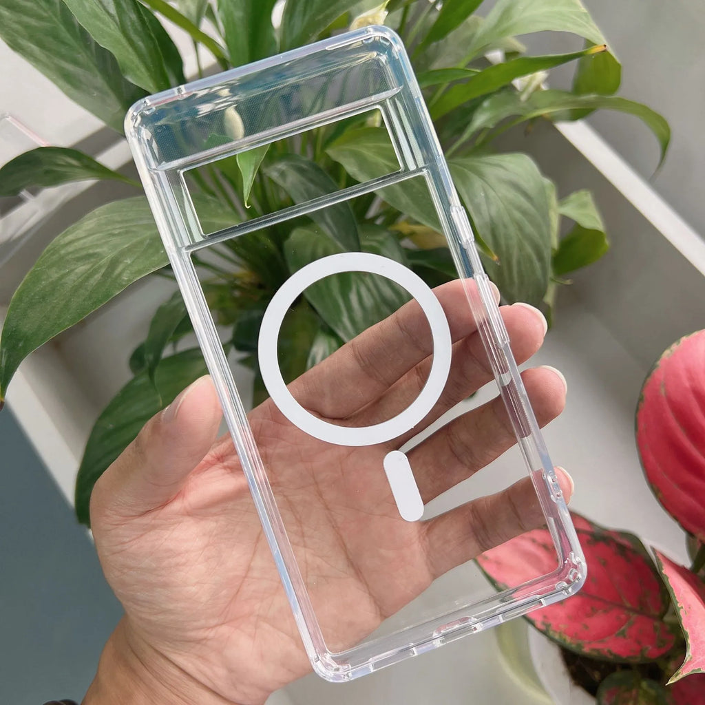 Deksel til Google Pixel 6 Pro 6a Clear Shockproof Magnetic case For Google Pixel 7 Pro 7A Pixel 7 Magsafe Case