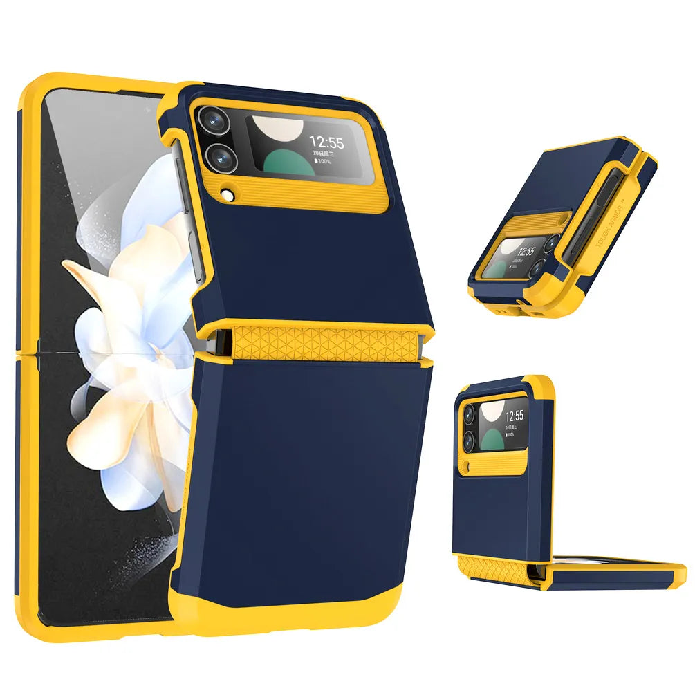 Deksel til Samsung Z Flip 5 Flip5 Galaxy Z Flip 4 3 Dual Layer Heavy Duty baksidedeksel