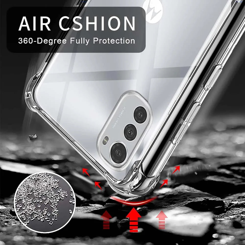 Deksel til Motorola Moto E32 E13 E32s E22 E22i E20 E30 E40 E7 Power E7 Plus Power Thick Coque