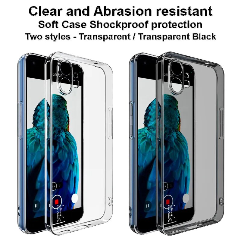 Deksel til Nothing Phone 1 One 2 Case IMAK UX-5 Transparent Silicone Clear Soft TPU Ultra Thin Slim Cover for Nothing Phone I (1) Cases