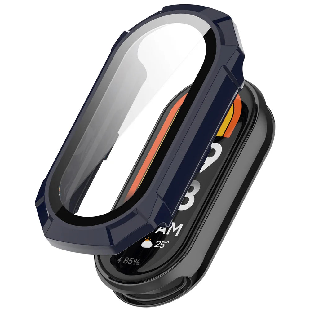 Deksel til Xiaomi Mi Band 8 PC-bumper med HD-skjermbeskytter