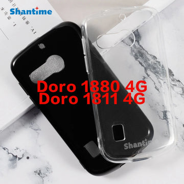 Deksel til Doro 1880 4G Gel Pudding Silicone Phone Protective Back Shell For Doro 1811 4G Soft TPU Case