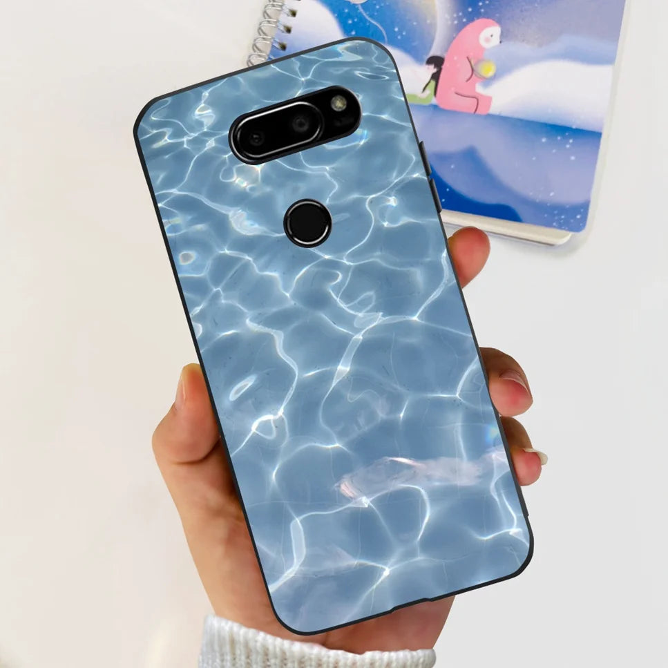 Deksel til LG V30 2017 Case Cute Cartoon Print Flower Soft Silicone TPU Black Cover For LG v30 H930 6.0" Bumper Phone Case Funda