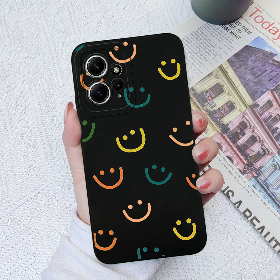 Deksel til Xiaomi Redmi Note 12 12S 4G 5G Patterned Full Protection Soft Liquid Silicone Cartoon deksel For Redmi Note 12 S