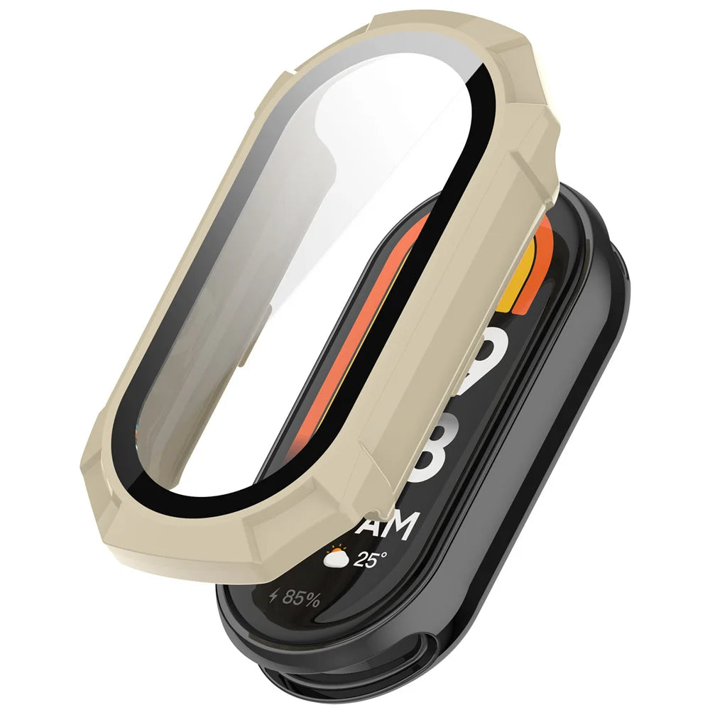 Deksel til Xiaomi Mi Band 8 PC-bumper med HD-skjermbeskytter