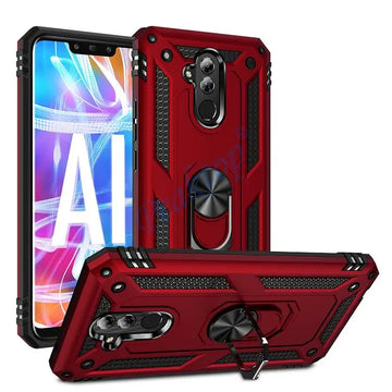 Deksel til Huawei Mate 20 Lite Case Armor Military Shockproof Ring Holder Magnet Phone Case Fundas