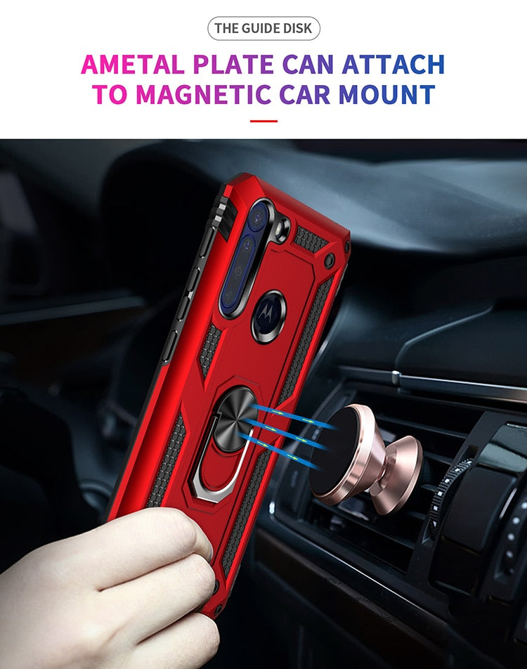 Deksel til Motorola Moto One Macro Fusion Action Vision G 5G Ace UW P40 Power Plus Holder Back Cover
