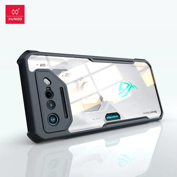 Deksel til ASUS ROG Phone 7 6 Pro Phone 7 Ultimate Case,PC&TPU Airbags Shockproof Shell,Back Transparent Lens Protection Cover