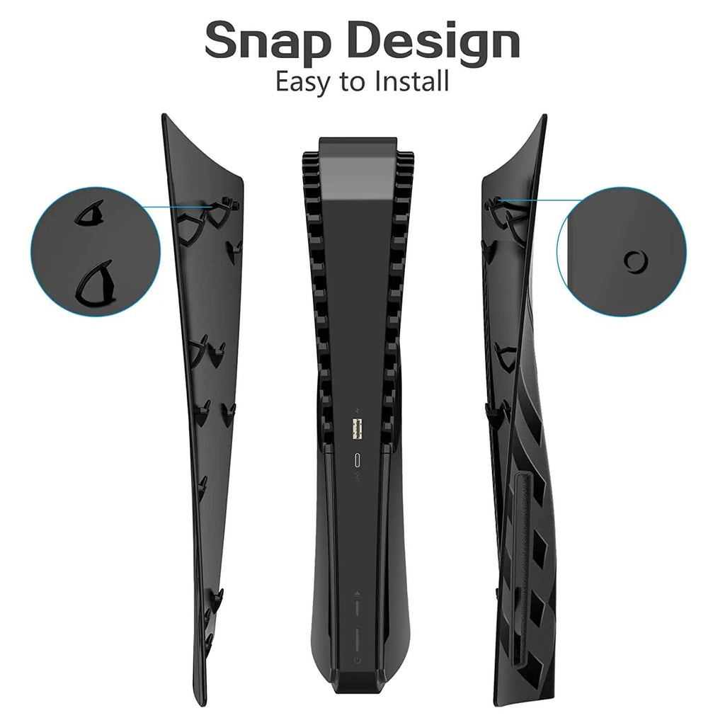 Deksel til PS5 Plates Hard Shockproof Cover Skins Shell Faceplate Panels for Playstation 5 Console Disc Edition Anti-Scratch Dustproof