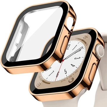 Deksel til Apple Watch Series 4-8 & SE (40-45mm) - Skjermbeskytter i herdet glass med rett kant