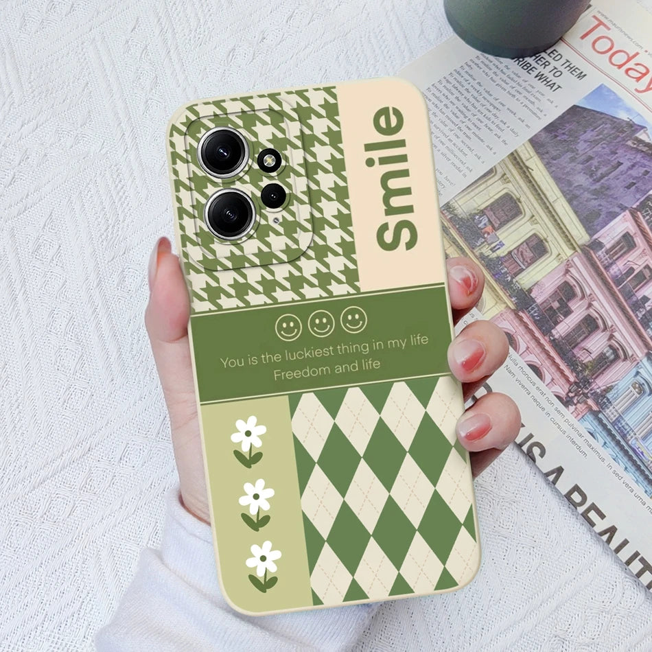 Deksel til Xiaomi Redmi Note 12 12S 4G 5G Patterned Full Protection Soft Liquid Silicone Cartoon deksel For Redmi Note 12 S
