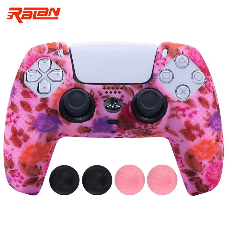 Deksel til PS5 Controller Gamepad Skin Cases Cover Shell For Playstation 5 Joystick with Stick Grip Caps