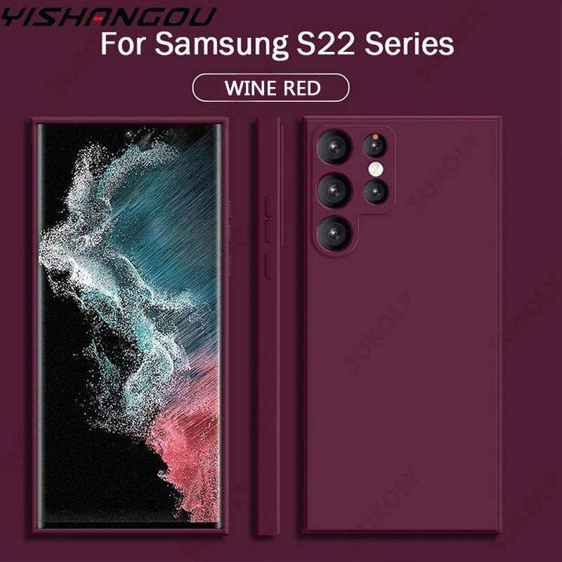 Deksel til Samsung Galaxy S23 S22 Ultra S21 Plus S20 FE Silicone deksel For Samsung A53 A33 A73 A14 A52 A12 A54 A51 A32 Soft-Touch