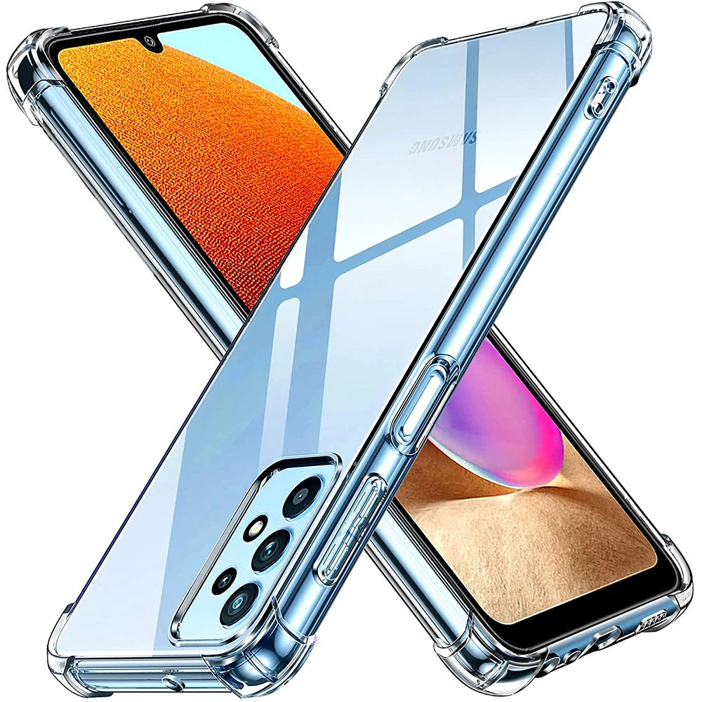 Deksel til Samsung Galaxy A73 A53 A33 A72 A52 A32 A22 A12 A71 A51 A31 A21s A70 A50 A40 Clear deksel