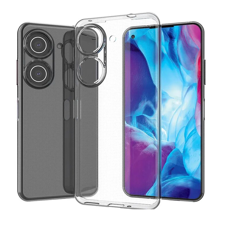 Deksel til Zenfone 10 9 Ultra Thin Clear Soft TPU Cover For Asus Zenfone9 AI2202-1A006EU Zenfone10 AI2302Couqe Funda