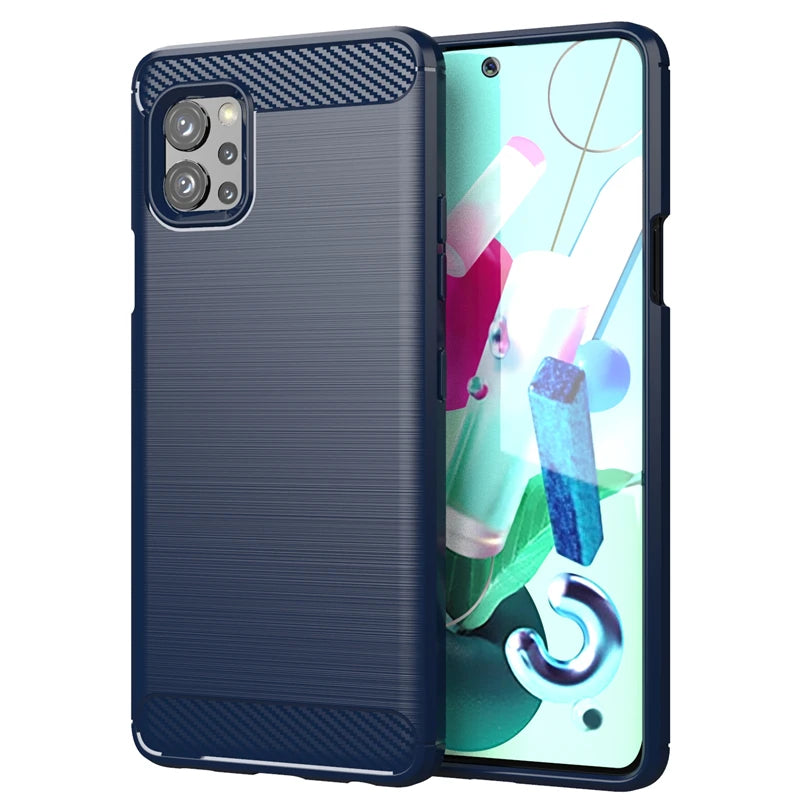 Deksel til LG Q92 Case Fundas Coque Back Shockproof Phone Case For LG K61 G8 K40S K41S K51S Q92 Cover Flex Bumper Durable Shell