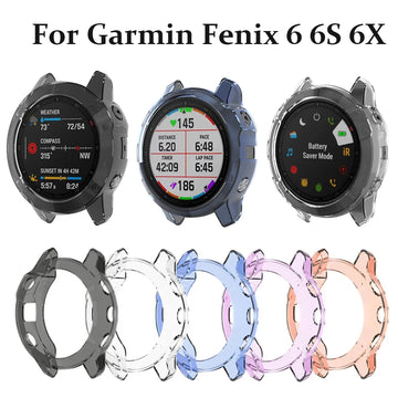 Deksel til Garmin Fenix 6 6S 6X Smart Watch Clear Protective Frame For Garmin Fenix 6 Pro/6S Pro/6X Pro