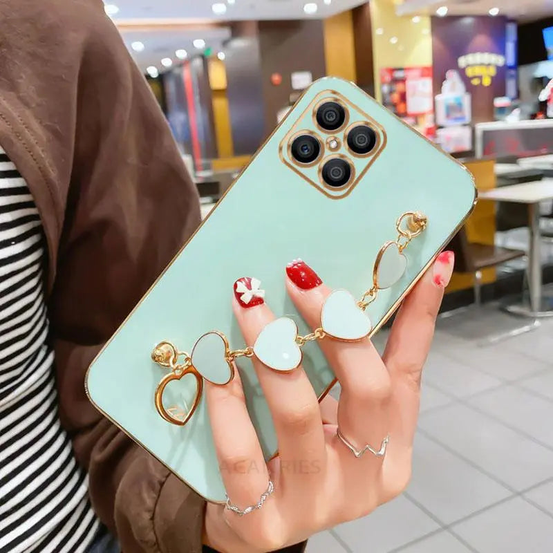 Deksel til Huawei Honor X8 x6s X7 A 4g X9 5g X8a X7a x6 2023 Fashion Bracelet Cover On Honorx8