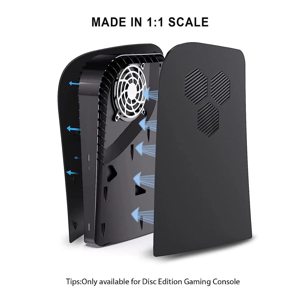 Deksel til PS5 Faceplate Replacement Side Plate Face Shell ABS Case Cover For Playstation 5 Console w/ Cooling Vents Dust Filter