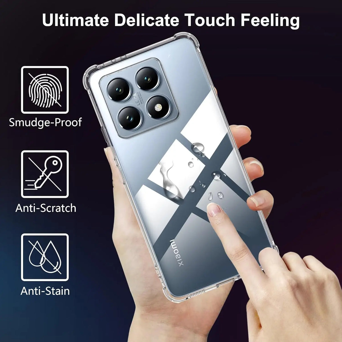 Deksel til Xiaomi 14T Pro Protective deksel For Xiaomi 14 13 Lite 13T Transparent Fundas